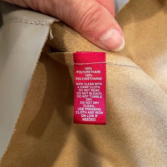 Faux Leather Skater Dress in Taupe - Size 6 - Picture 8 of 13